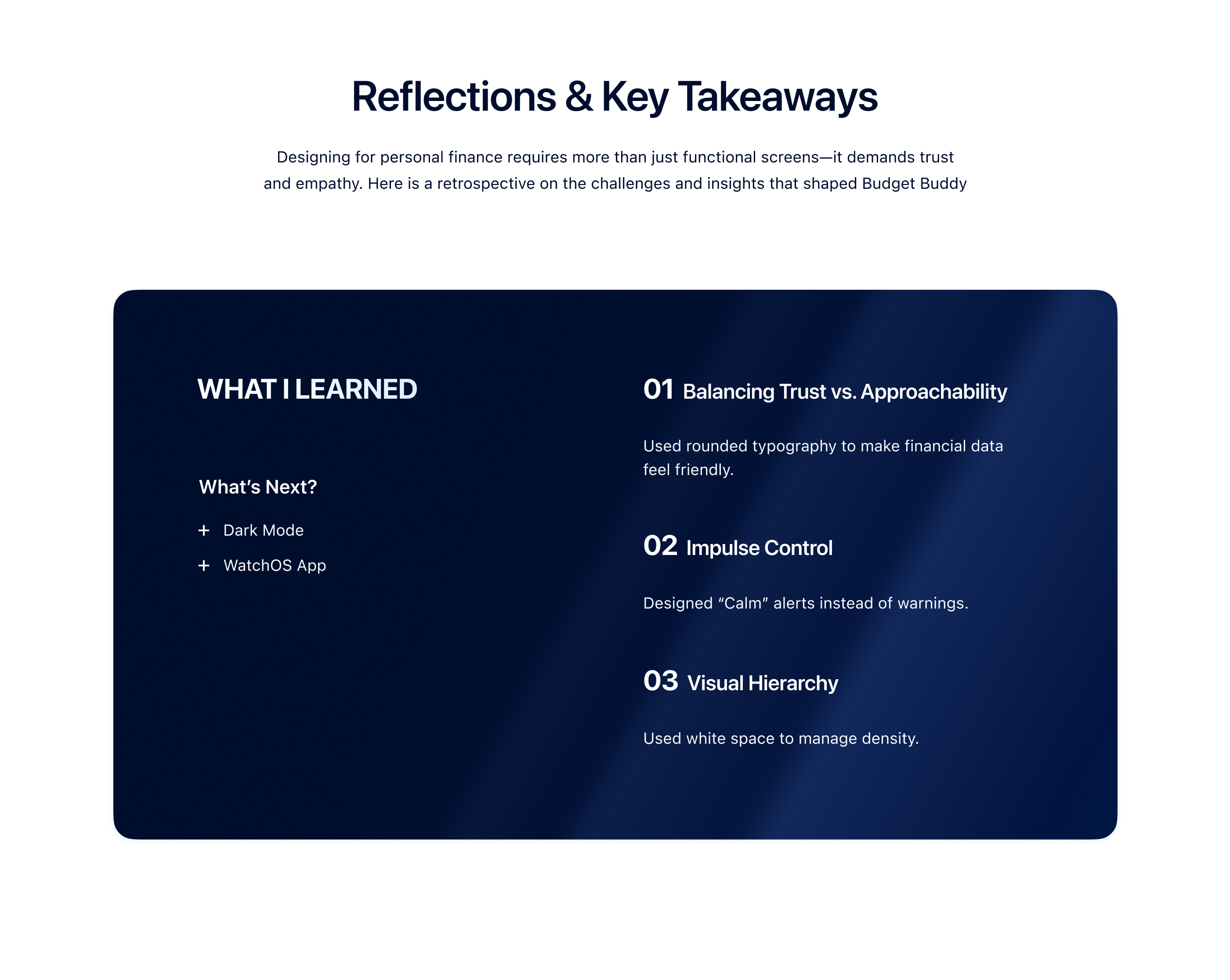 Budget Buddy — Case Study Section 21